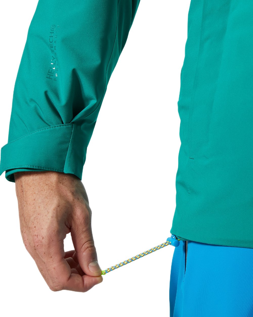 Signal Green Coloured Helly Hansen Mens Gravity Jacket on white background 