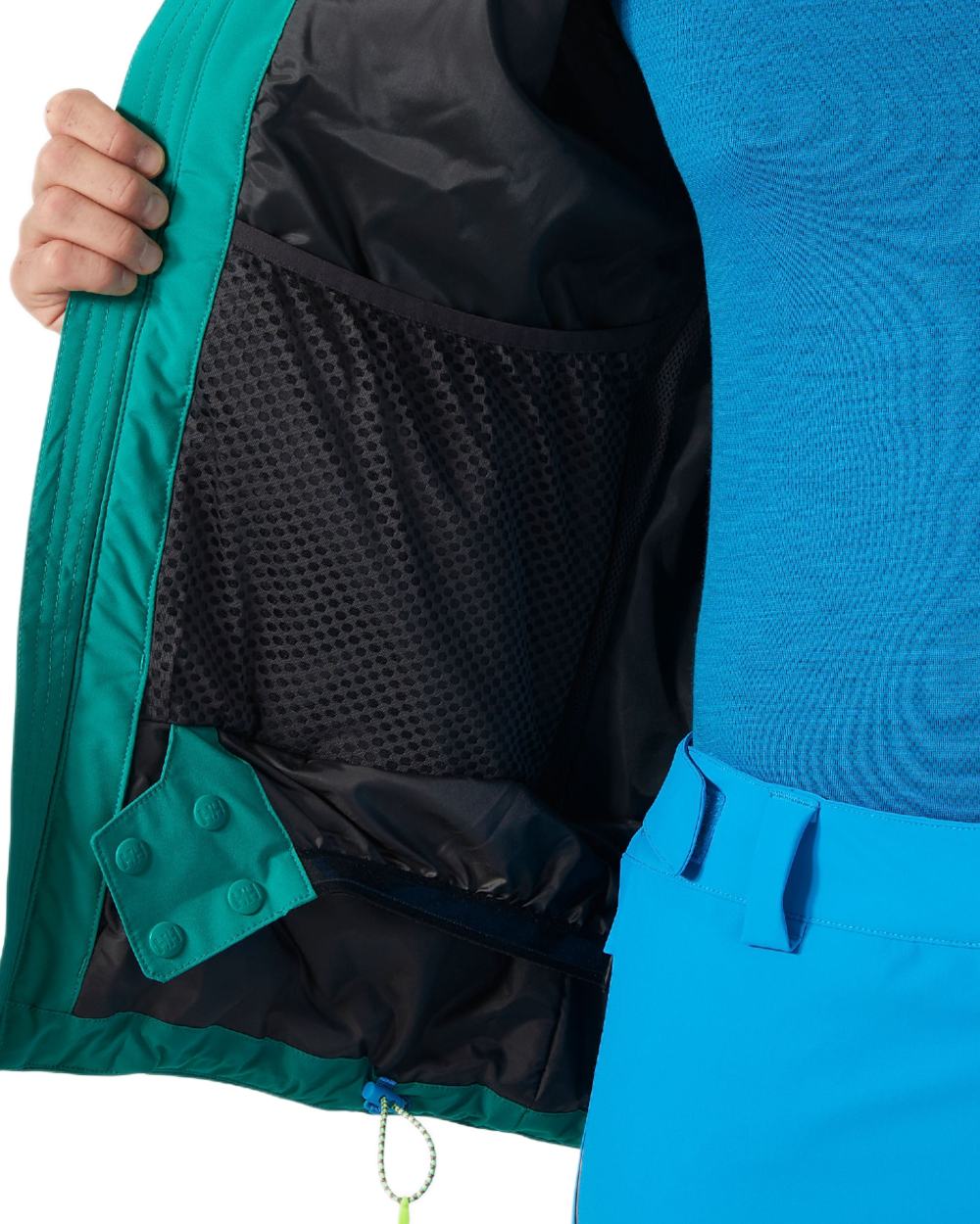 Signal Green Coloured Helly Hansen Mens Gravity Jacket on white background 