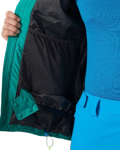 Signal Green Coloured Helly Hansen Mens Gravity Jacket on white background 