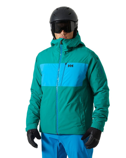 Signal Green Coloured Helly Hansen Mens Gravity Jacket on white background 