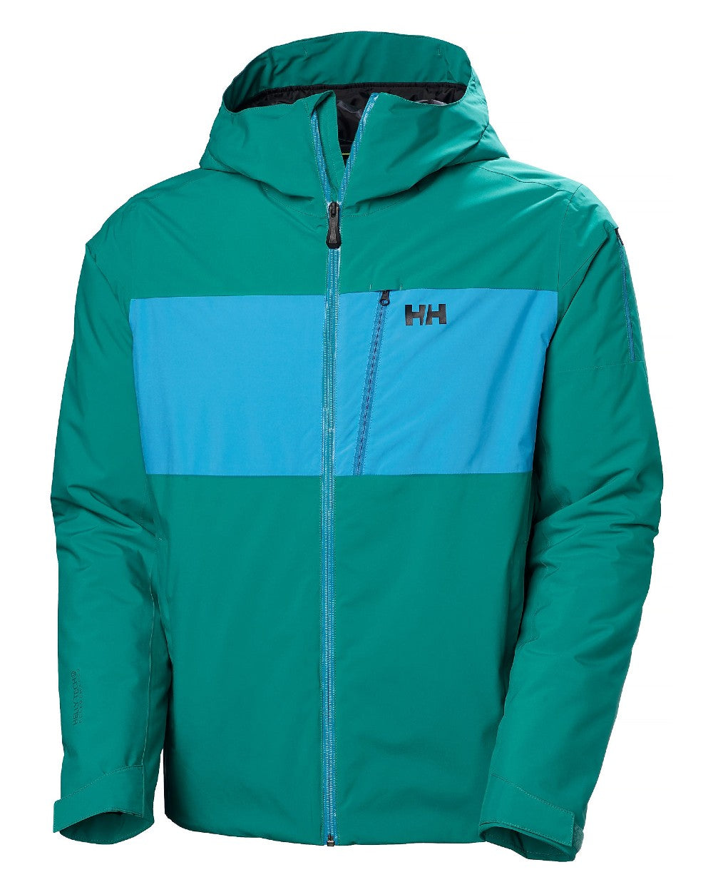 Signal Green Coloured Helly Hansen Mens Gravity Jacket on white background 
