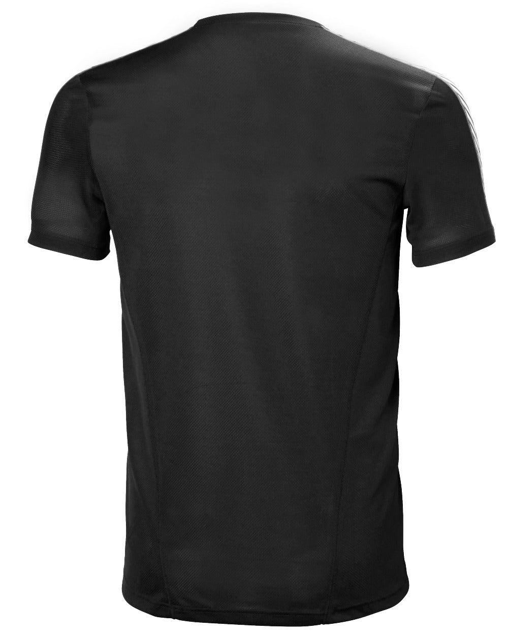 Black coloured Helly Hansen Mens HH LIFA T-Shirt on white background 