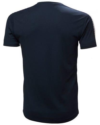 Navy coloured Helly Hansen Mens HH LIFA T-Shirt on white background 