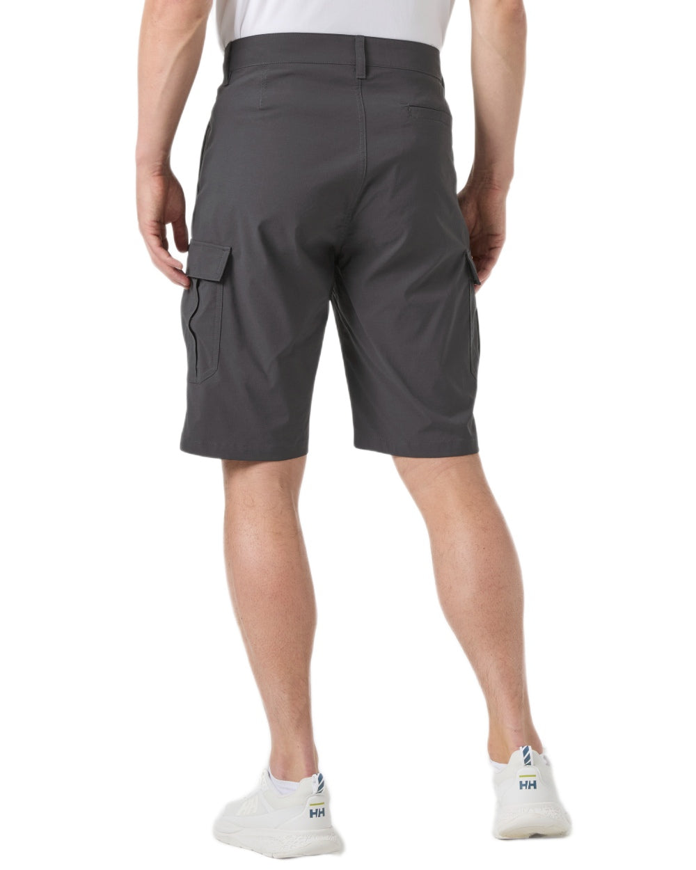 Ebony coloured Helly Hansen Mens HH Quick-Dry Cargo Shorts 11 on white background 
