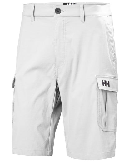 Grey Fog coloured Helly Hansen Mens HH Quick-Dry Cargo Shorts 11 on white background 