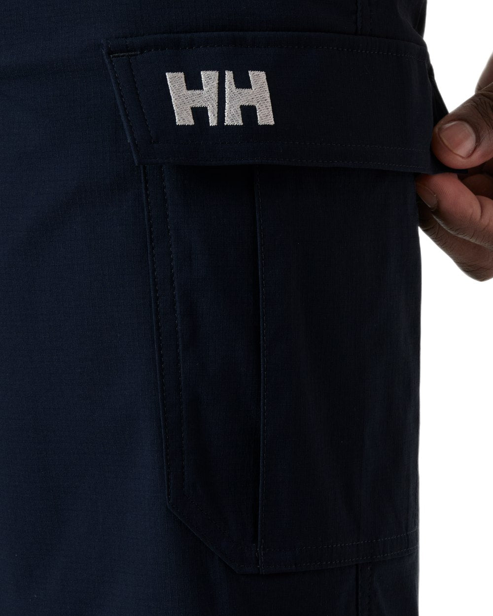 Navy coloured Helly Hansen Mens HH Quick-Dry Cargo Shorts 11 on white background 