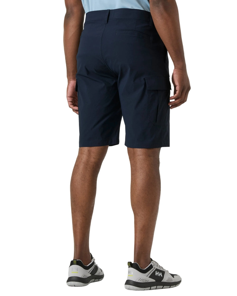 Navy coloured Helly Hansen Mens HH Quick-Dry Cargo Shorts 11 on white background 