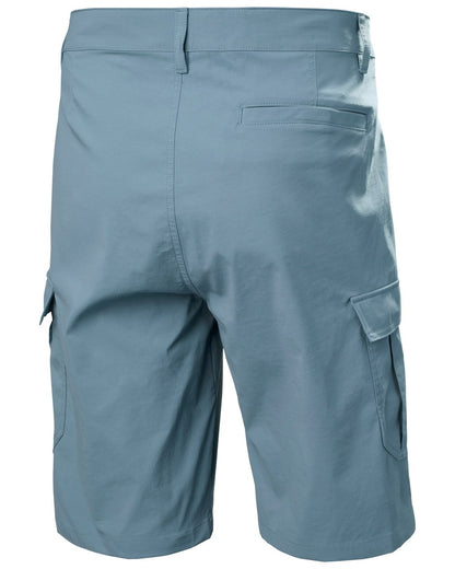 Washed Navy coloured Helly Hansen Mens Quick-Dry Cargo Shorts 11"on white background 