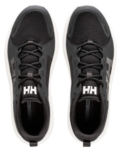 Black White Coloured Helly Hansen Mens HP Ahiga EVO 5 Marine Lifestyle Shoes on white background 