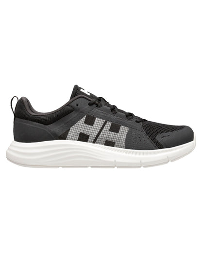 Black White Coloured Helly Hansen Mens HP Ahiga EVO 5 Marine Lifestyle Shoes on white background 