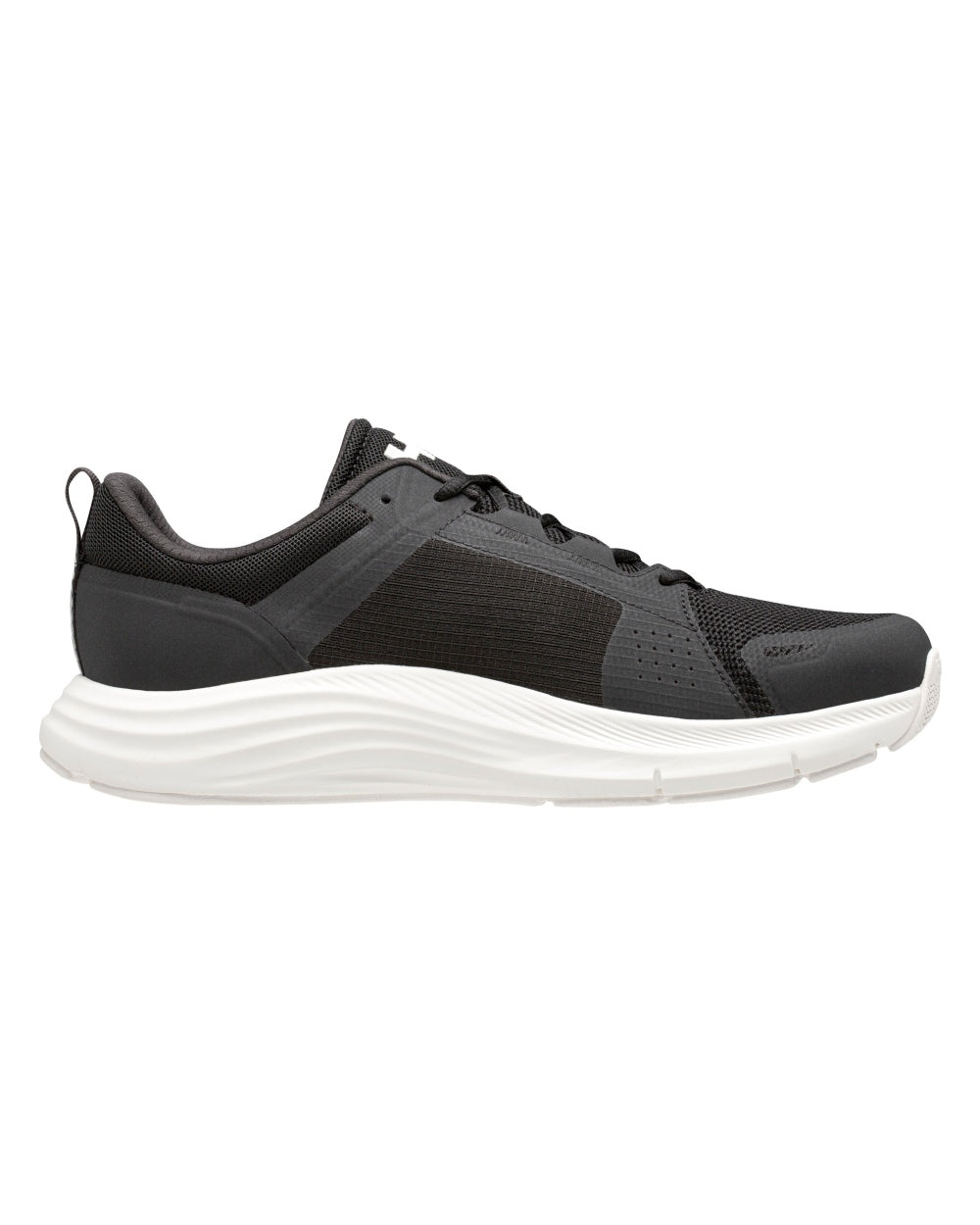 Black White Coloured Helly Hansen Mens HP Ahiga EVO 5 Marine Lifestyle Shoes on white background 