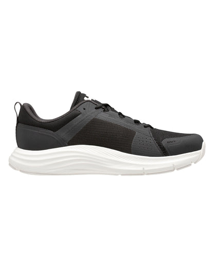 Black White Coloured Helly Hansen Mens HP Ahiga EVO 5 Marine Lifestyle Shoes on white background 
