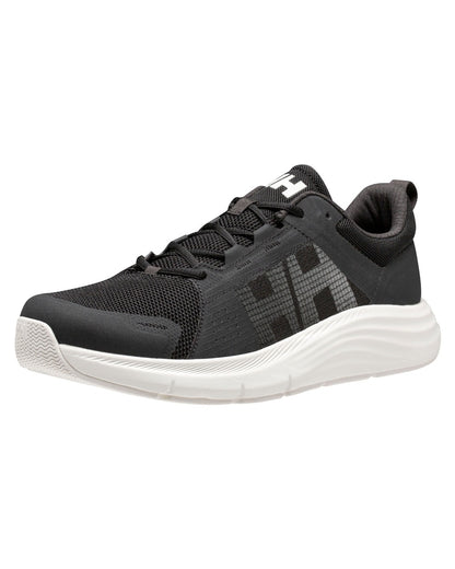 Black White Coloured Helly Hansen Mens HP Ahiga EVO 5 Marine Lifestyle Shoes on white background 