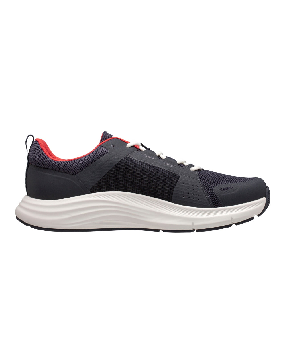 Navy Red Alert Coloured Helly Hansen Mens HP Ahiga EVO 5 Marine Lifestyle Shoes on white background 