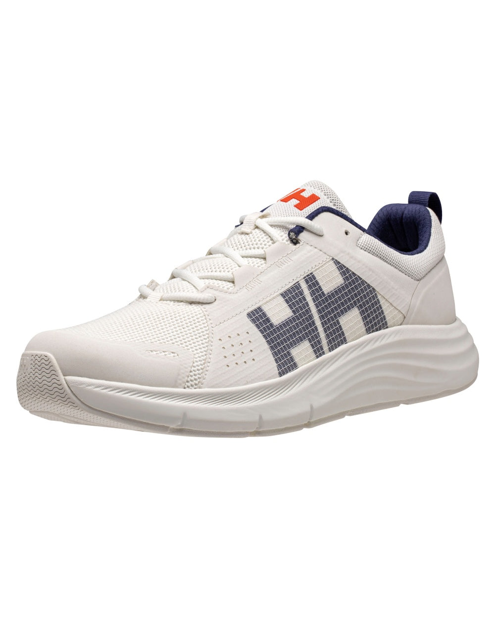 Off White Ocean Coloured Helly Hansen Mens HP Ahiga EVO 5 Marine Lifestyle Shoes on white background 