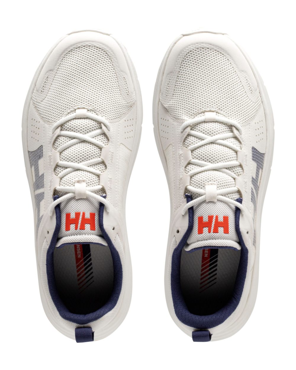 Off White Ocean Coloured Helly Hansen Mens HP Ahiga EVO 5 Marine Lifestyle Shoes on white background 