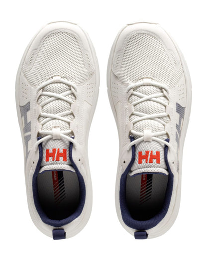 Off White Ocean Coloured Helly Hansen Mens HP Ahiga EVO 5 Marine Lifestyle Shoes on white background 