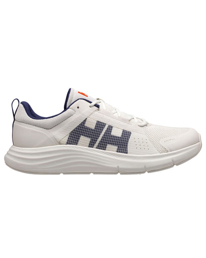 Off White Ocean Coloured Helly Hansen Mens HP Ahiga EVO 5 Marine Lifestyle Shoes on white background 