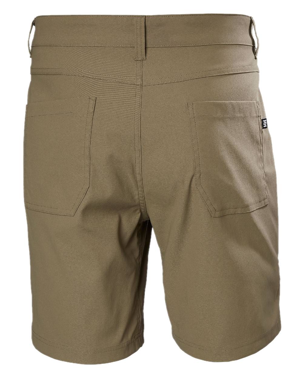 Bedrock coloured Helly Hansen Mens Holmen 5 Pocket Shorts on white background 