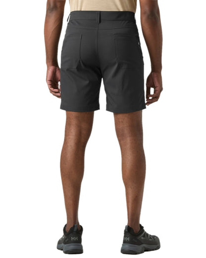 Ebony Coloured Helly Hansen Mens Holmen 5 Pocket Shorts on white background 