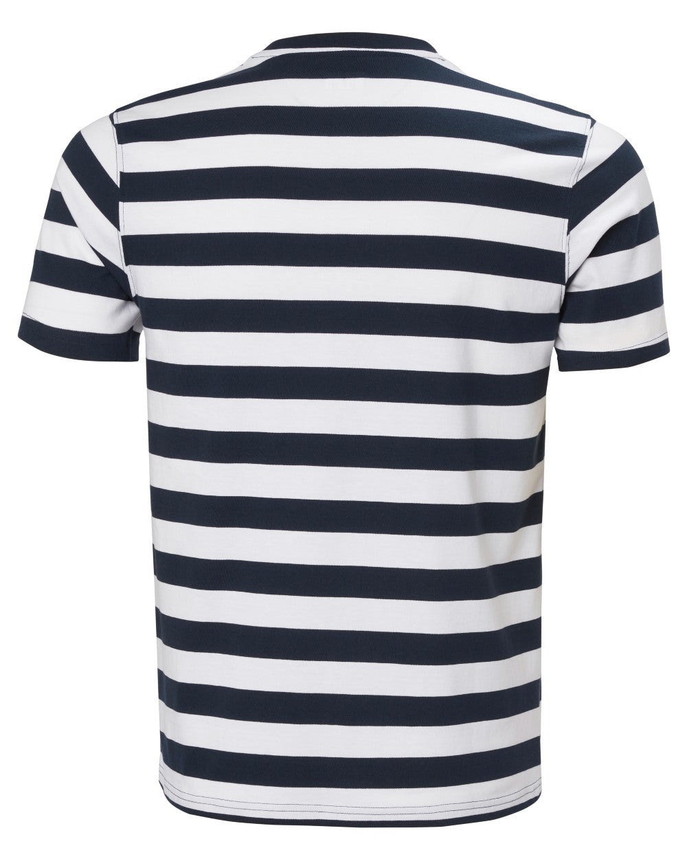 Navy Stripe coloured Helly Hansen Mens Hudson T-Shirt on white background 