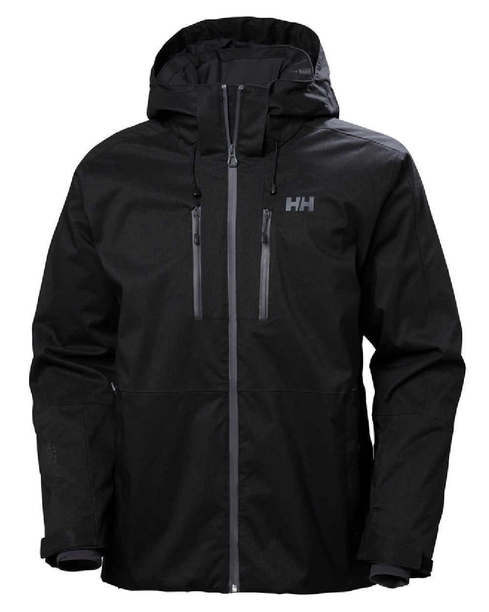 Black Coloured Helly Hansen Mens Juniper 3.0 Jacket on white background 