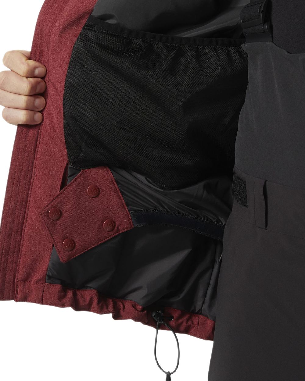 Mars Red Coloured Helly Hansen Mens Juniper 3.0 Jacket on white background 