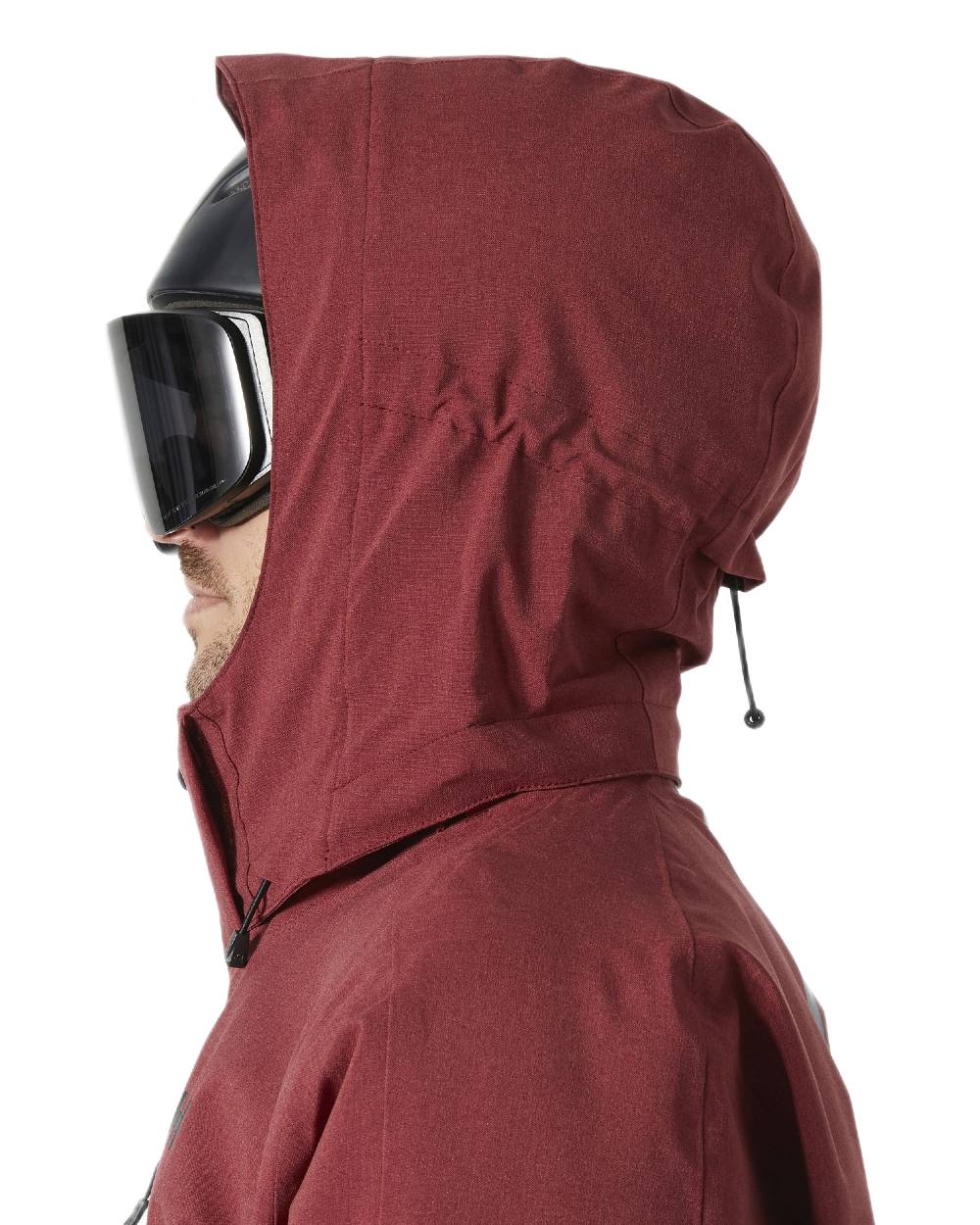 Mars Red Coloured Helly Hansen Mens Juniper 3.0 Jacket on white background 