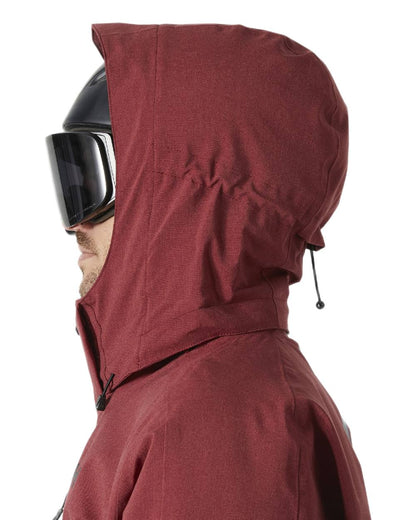 Mars Red Coloured Helly Hansen Mens Juniper 3.0 Jacket on white background 