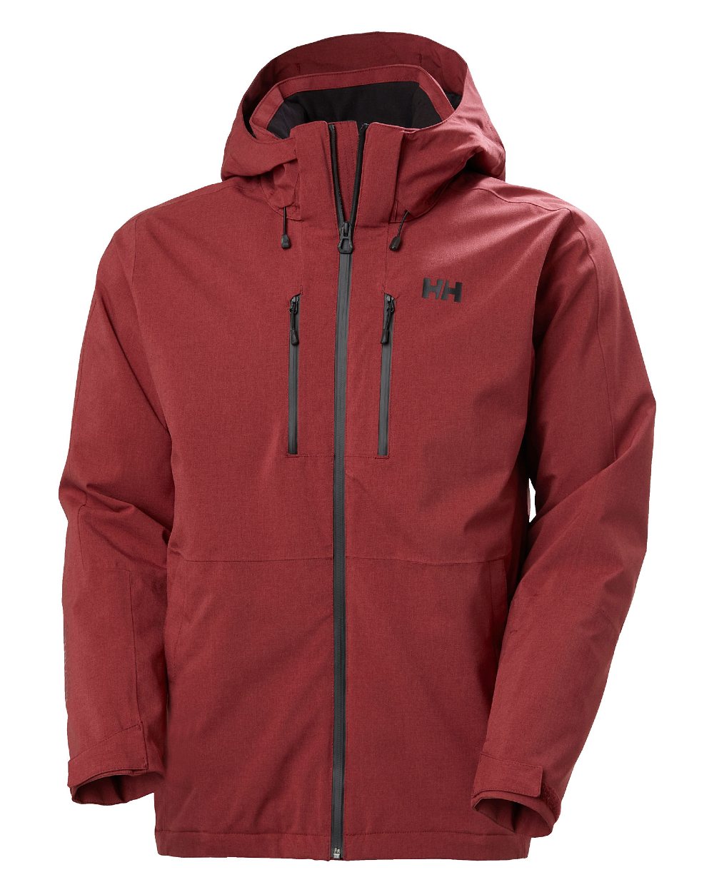 Mars Red Coloured Helly Hansen Mens Juniper 3.0 Jacket on white background 