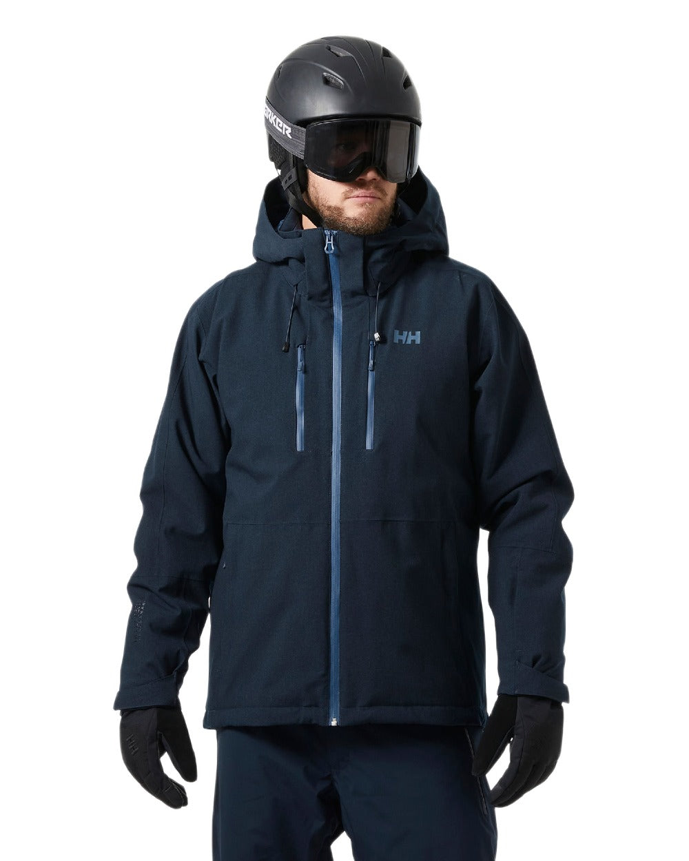 Navy Coloured Helly Hansen Mens Juniper 3.0 Jacket on white background 