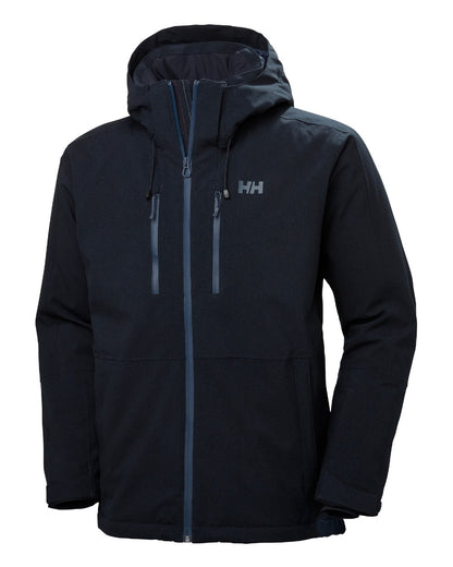 Navy Coloured Helly Hansen Mens Juniper 3.0 Jacket on white background 
