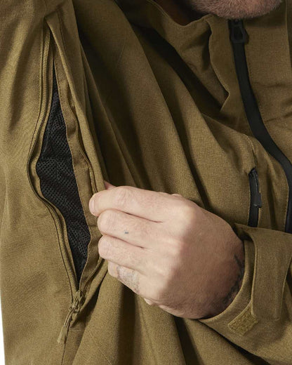 Sepia Coloured Helly Hansen Mens Juniper 3.0 Jacket on white background 