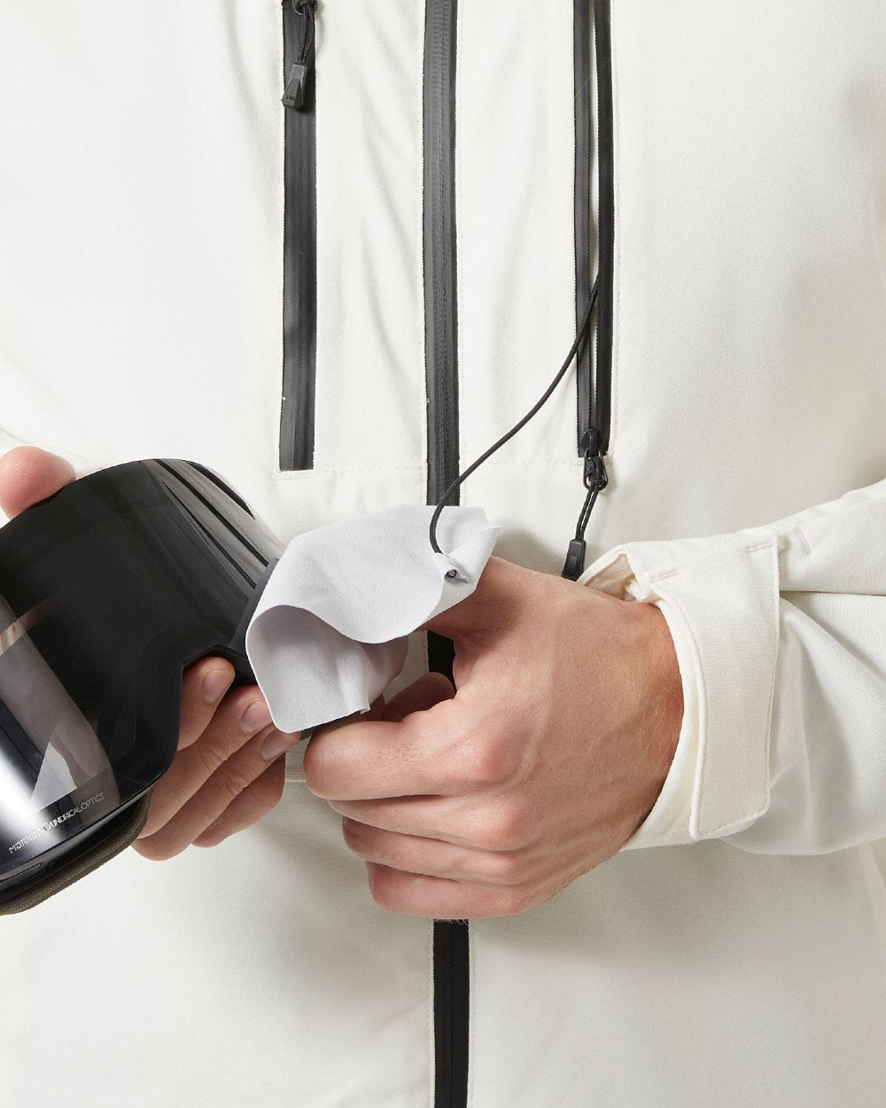 Snow Coloured Helly Hansen Mens Juniper 3.0 Jacket on white background 