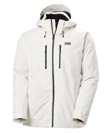 Snow Coloured Helly Hansen Mens Juniper 3.0 Jacket on white background 