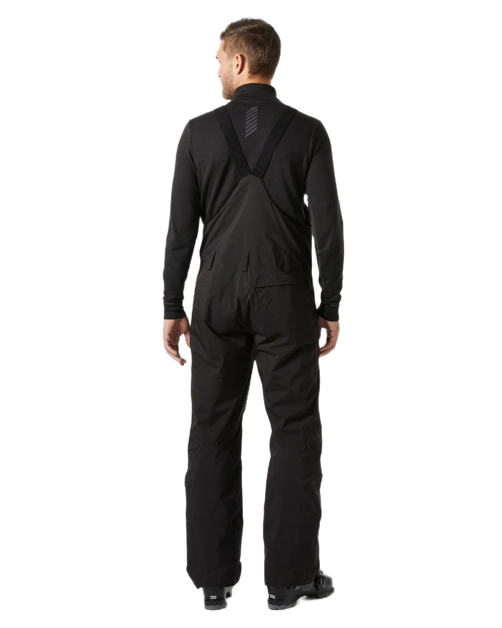 Black Coloured Helly Hansen Mens Legendary Insulated Bib Pants on white background 