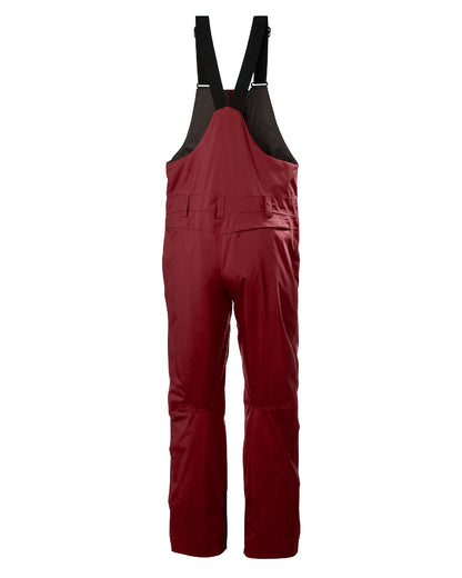 Mars Red Coloured Helly Hansen Mens Legendary Insulated Bib Pants on white background 