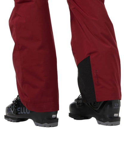 Mars Red Coloured Helly Hansen Mens Legendary Insulated Bib Pants on white background 