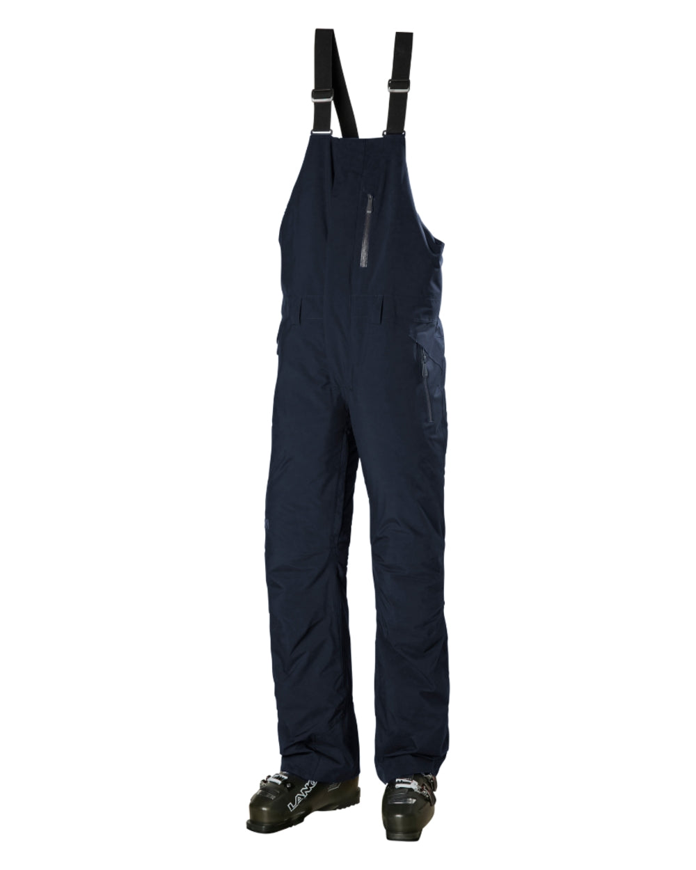 Navy Coloured Helly Hansen Mens Legendary Insulated Bib Pants on white background 