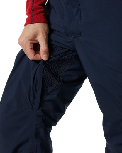 Navy Coloured Helly Hansen Mens Legendary Insulated Bib Pants on white background 