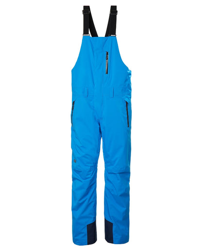 Neptune Blue Coloured Helly Hansen Mens Legendary Insulated Bib Pants on white background 