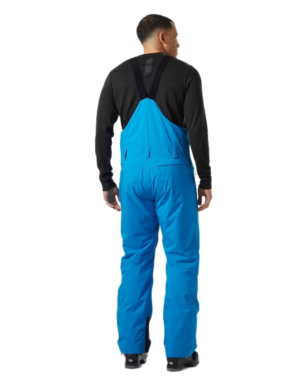 Neptune Blue Coloured Helly Hansen Mens Legendary Insulated Bib Pants on white background 
