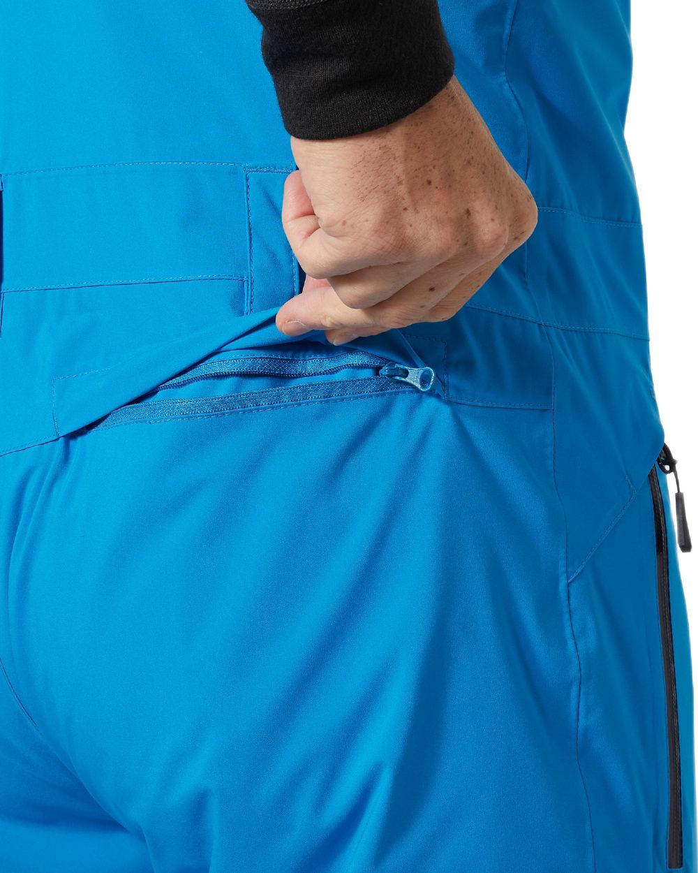 Neptune Blue Coloured Helly Hansen Mens Legendary Insulated Bib Pants on white background 