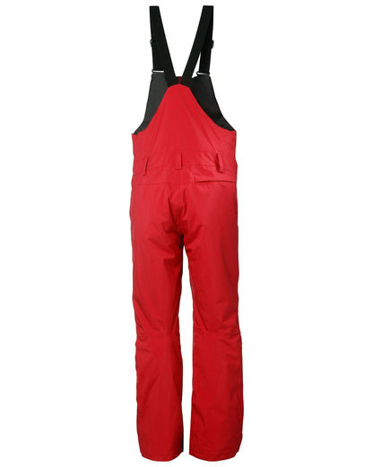 Red Coloured Helly Hansen Mens Legendary Insulated Bib Pants on white background 