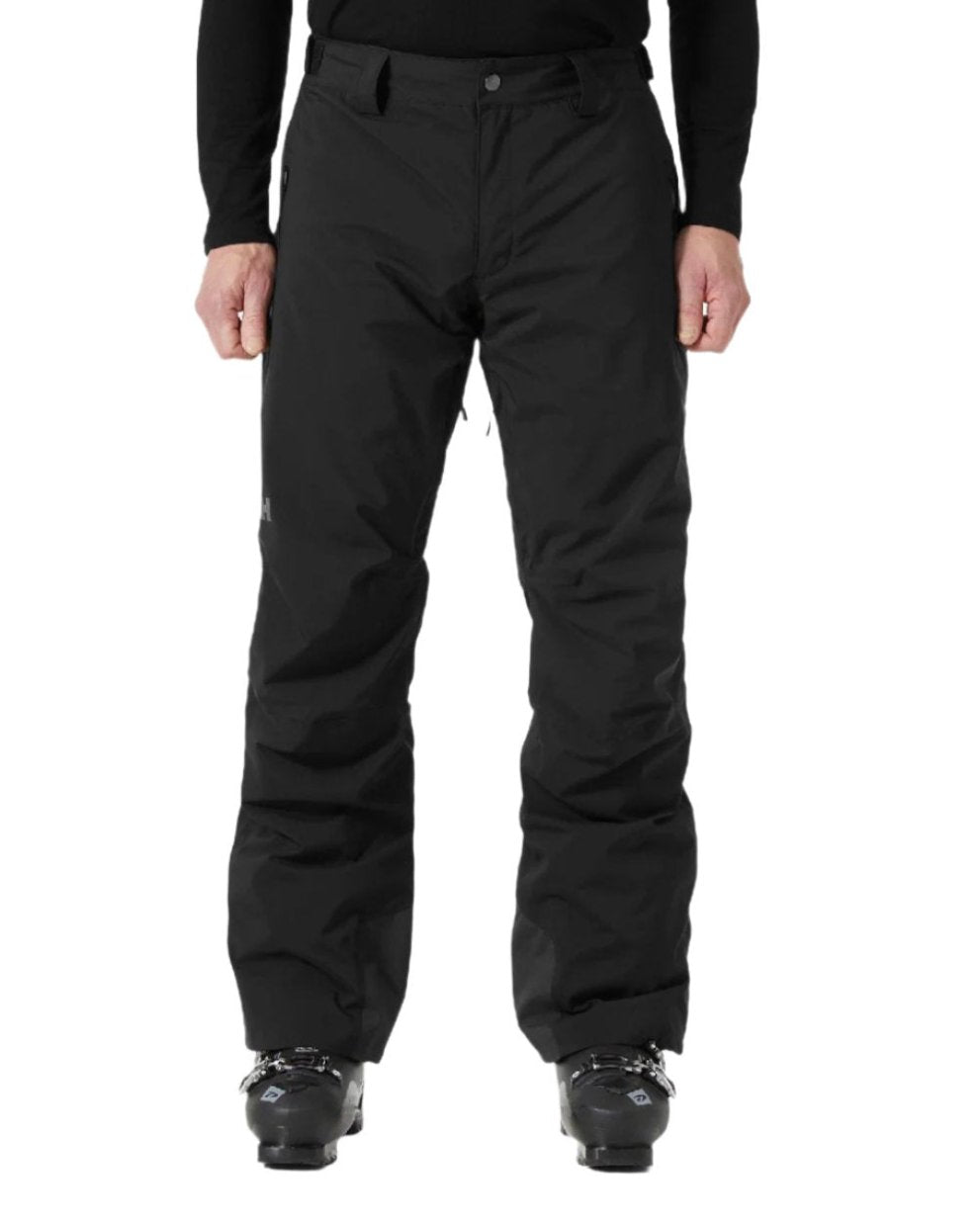 Black Coloured Helly Hansen Mens Legendary Insulated Ski Pants on white background 