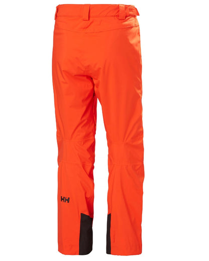 Cherry Tomato Coloured Helly Hansen Mens Legendary Insulated Ski Pants on white background 
