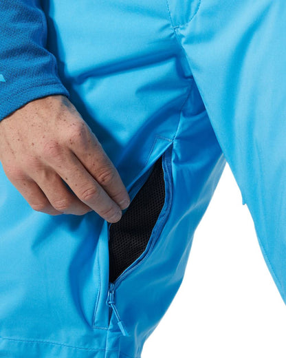 Cyan Coloured Helly Hansen Mens Legendary Insulated Ski Pants on white background 