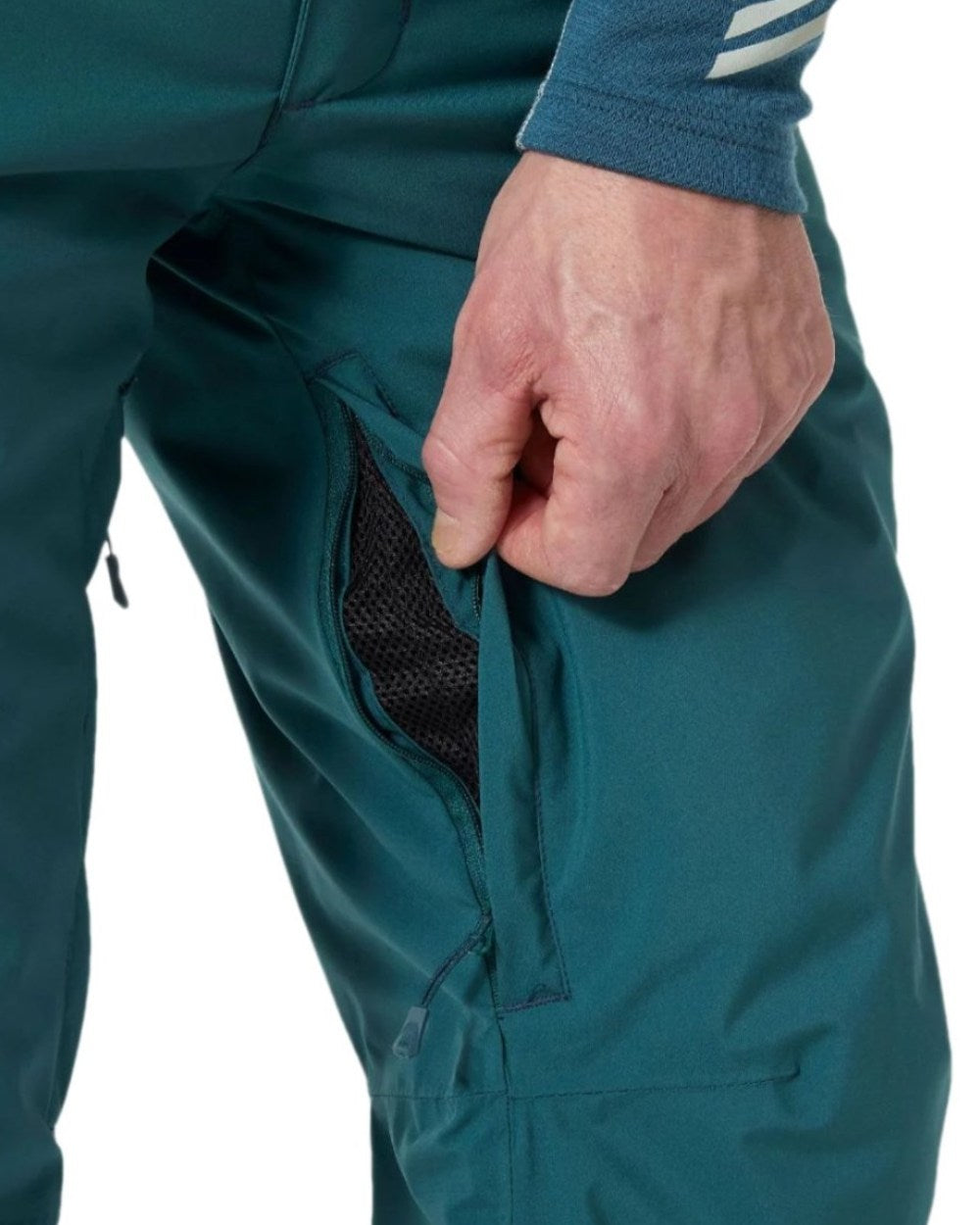 Dark Creek Coloured Helly Hansen Mens Legendary Insulated Ski Pants on white background 