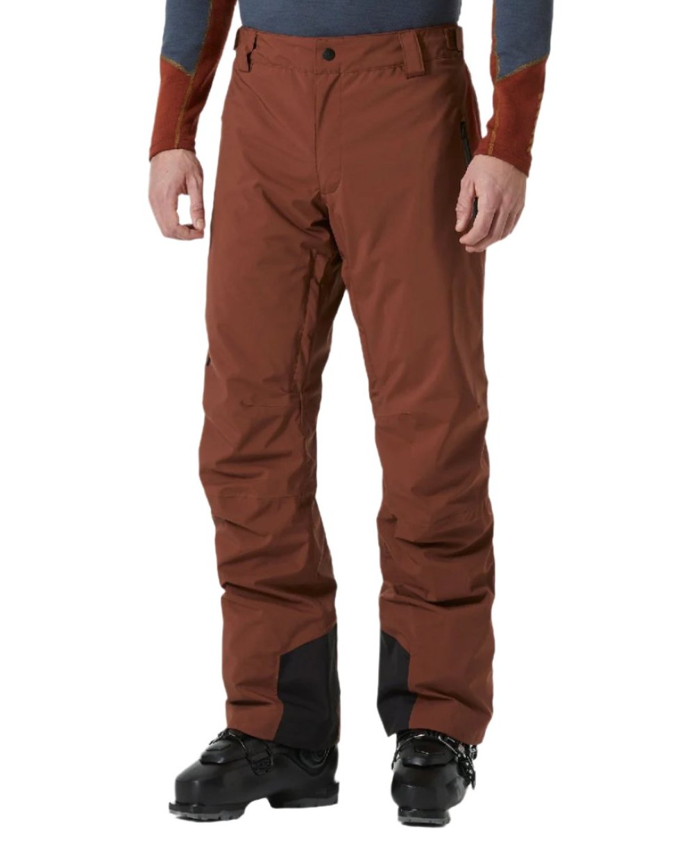 Iron Oxide Coloured Helly Hansen Mens Legendary Insulated Ski Pants on white background 