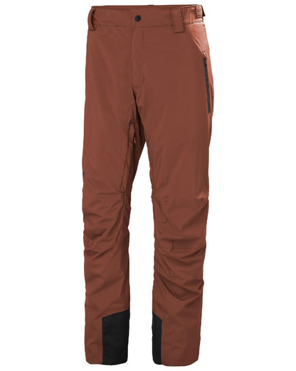 Iron Oxide Coloured Helly Hansen Mens Legendary Insulated Ski Pants on white background 